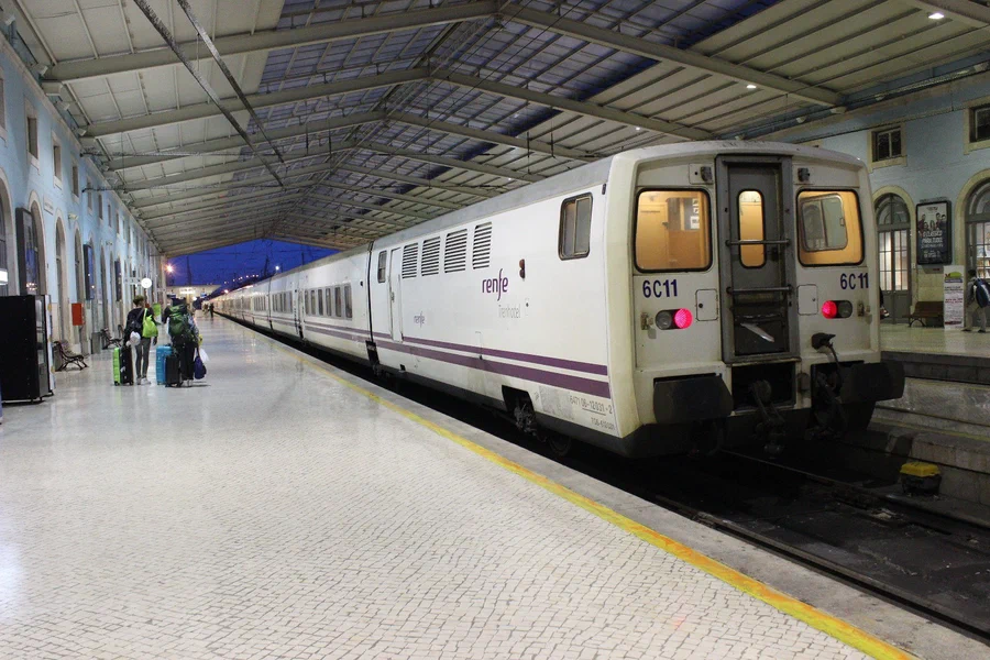 Nighttrain from Lisbon, Portugal to Madrid, Spain